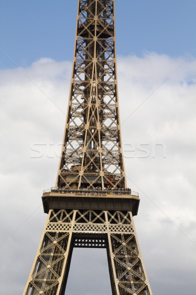 Alulról fotózva kilátás torony Eiffel-torony Párizs Franciaország Stock fotó © imagedb