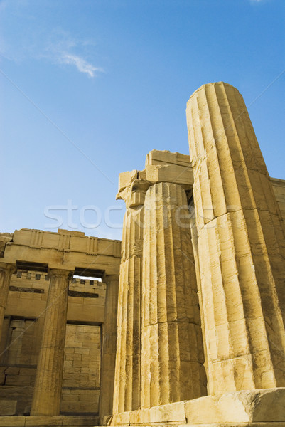 Ruines oude Acropolis Athene Griekenland Stockfoto © imagedb