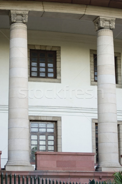 Homlokzat kormány épület parlament India Új-Delhi Stock fotó © imagedb