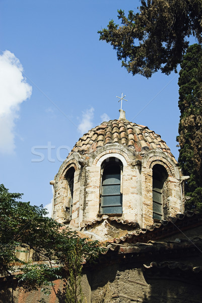 [[stock_photo]]: Vue · église · Athènes · Grèce · ciel