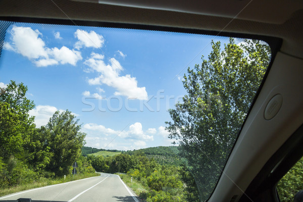 Road viewed from the window of a car Stock photo © imagedb