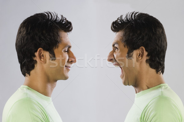 цифровой композитный изображение человека зеленый гнева Сток-фото © imagedb