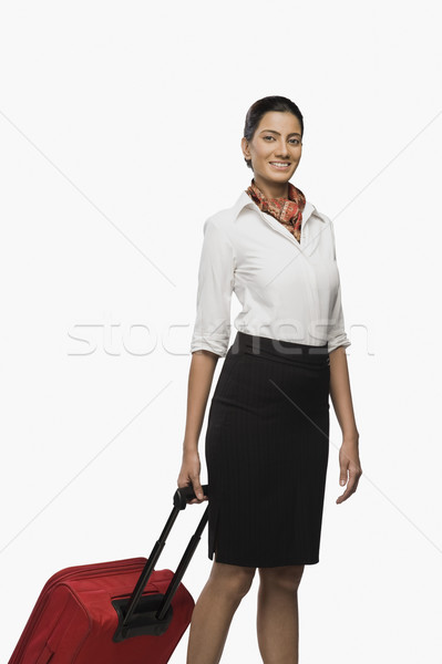Levegő hosztesz hordoz csomagok nő fiatal Stock fotó © imagedb