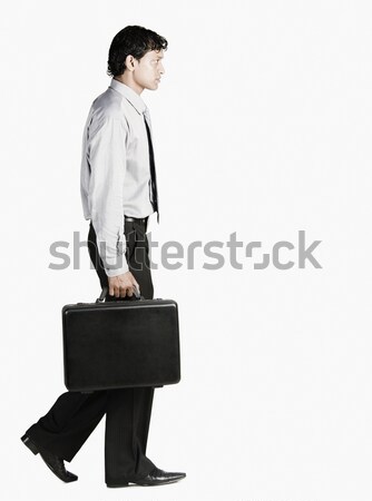 Zakenman lopen aktetas man mannen uitvoerende Stockfoto © imagedb