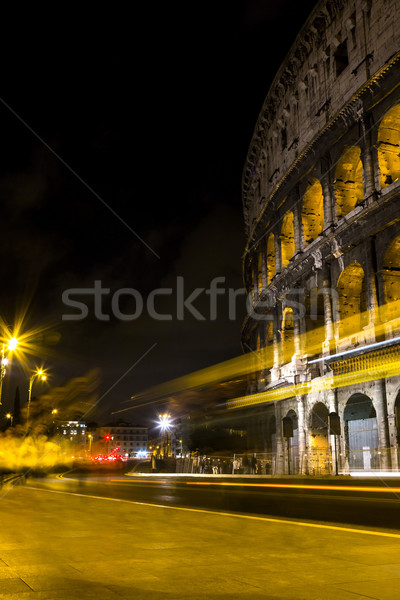 амфитеатр ночь Колизей Рим дороги город Сток-фото © imagedb