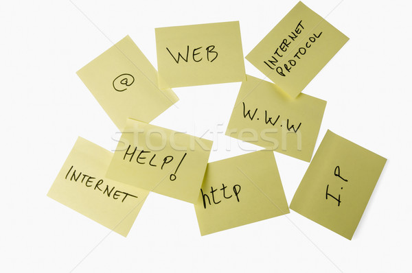 Help testo internet parole adesivo note Foto d'archivio © imagedb