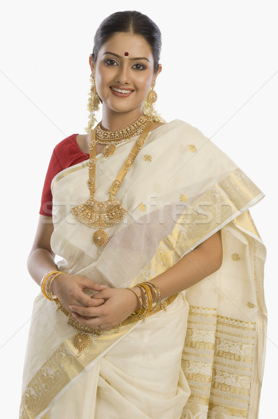 Foto stock: Retrato · sur · indio · mujer · joyas