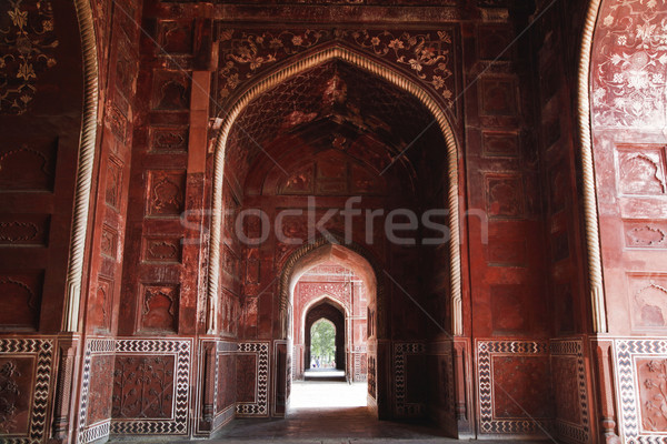 Archway of the Taj Mahal, Agra, Uttar Pradesh, India Stock photo © imagedb