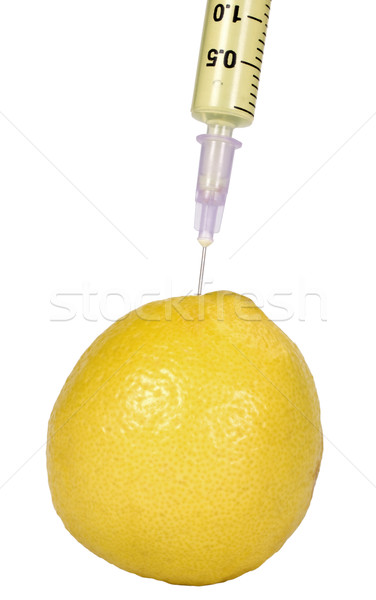 Limón frutas amarillo jeringa fotografía desarrollo Foto stock © imagedb