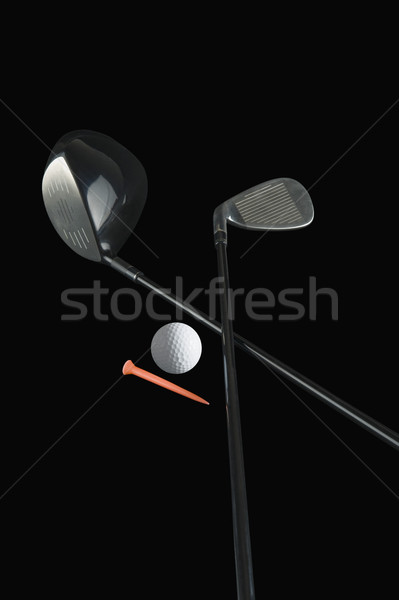 Golfclubs Golfball Metall weiß Spiel Stock foto © imagedb