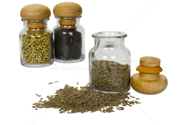 Primer plano especias contenedor semillas hierba horizontal Foto stock © imagedb