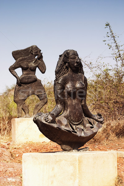 Bahçe beş yeni delhi Hindistan çim heykel Stok fotoğraf © imagedb