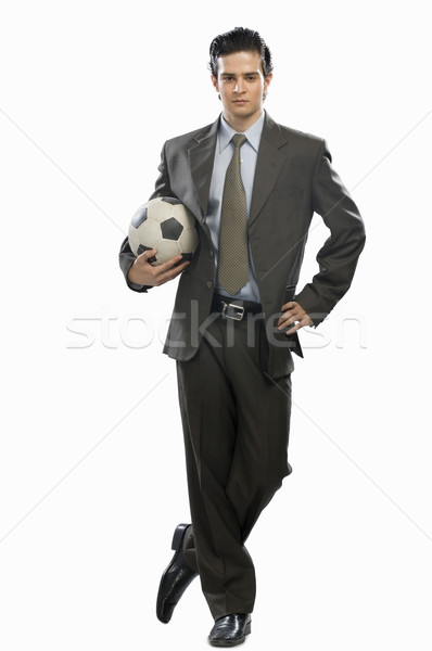 Ritratto imprenditore soccer ball business uomo Foto d'archivio © imagedb