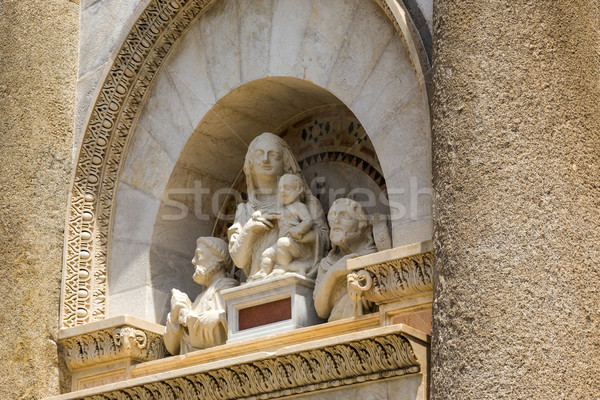 Statue carved at a tower Stock photo © imagedb