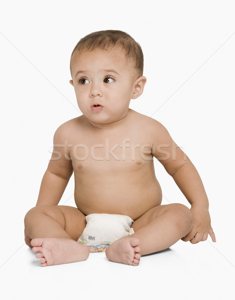 Baby boy thinking Stock photo © imagedb