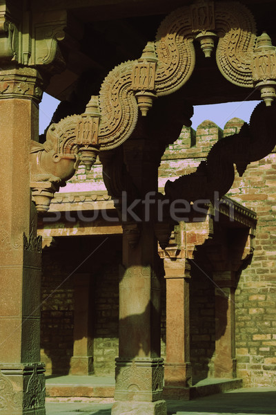 Detalle arquitectónico palacio arquitectura patrón antigua India Foto stock © imagedb