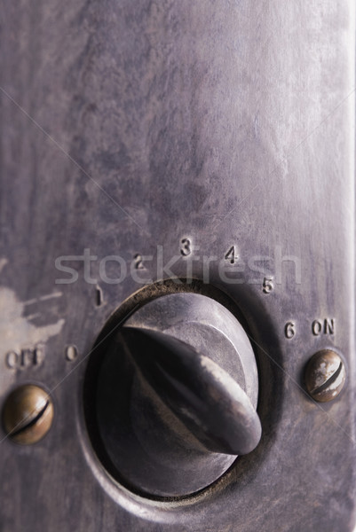 Közelkép ventillátor energia retro koszos kapcsoló Stock fotó © imagedb