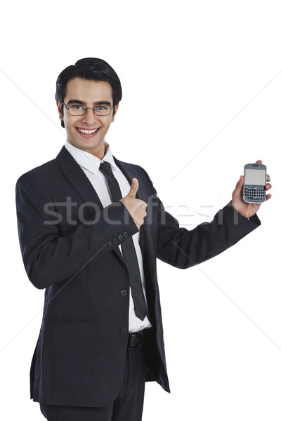 Geschäftsmann Handy Business Mann Technologie Stock foto © imagedb