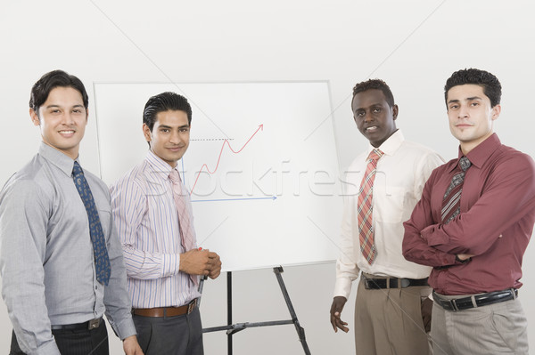 Geschäftsleute Business arbeiten Kommunikation stehen Teamarbeit Stock foto © imagedb