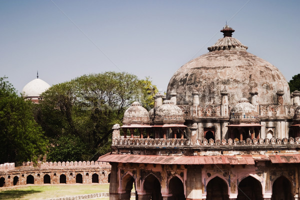 Kupola sír Delhi India fa építészet Stock fotó © imagedb