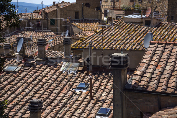 High angle view of houses in a town Stock photo © imagedb
