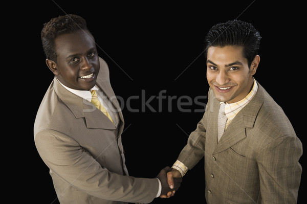 Ansicht zwei Geschäftsleute Händeschütteln Business Stock foto © imagedb