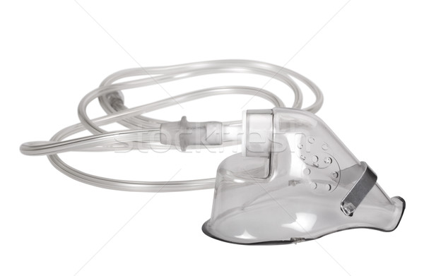 Oksijen maskesi plastik boru yatay beyaz arka plan Stok fotoğraf © imagedb