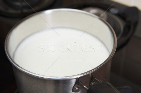 Mleka rondel gazu piec domu kuchnia Zdjęcia stock © imagedb