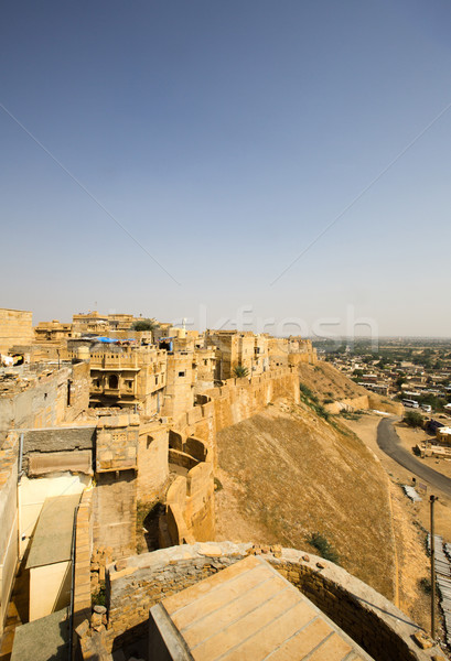 Stock photo: High angle view of Jaisalmer Fort with town in the background, J