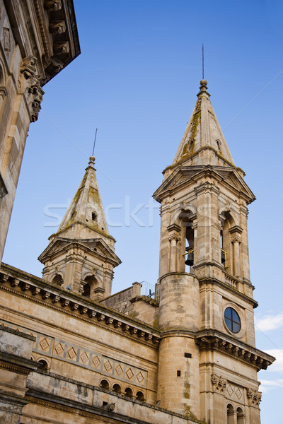 Low angle view of bell tower of a cathedral Stock photo © imagedb