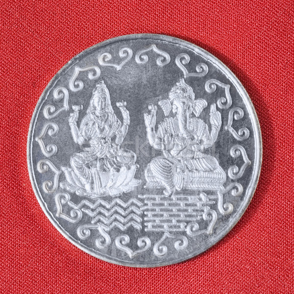 Primo piano argento moneta acqua metal arte Foto d'archivio © imagedb