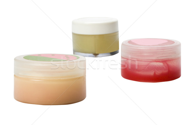 Primer plano crema hidratante rojo crema jar horizontal Foto stock © imagedb
