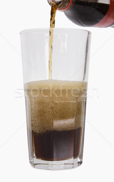 Primer plano bebida fría beber cola fondo blanco primer plano Foto stock © imagedb