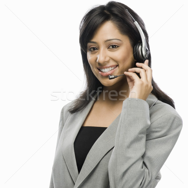 肖像 女 顧客服務 代表 微笑 女子 商業照片 © imagedb