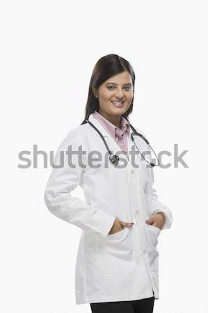 Retrato feminino médico sorridente felicidade uma pessoa Foto stock © imagedb