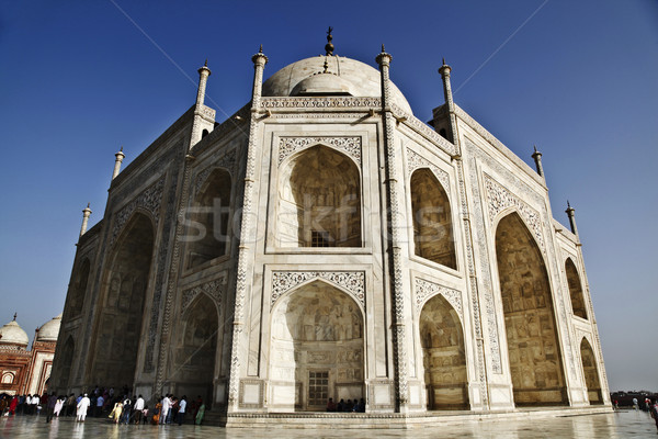 Touristes mausolée Taj Mahal Inde monde architecture [[stock_photo]] © imagedb