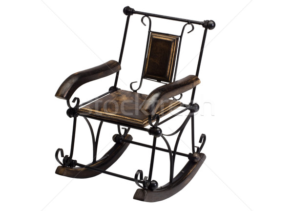 Primo piano sedia a dondolo design fotografia immagine a colori Foto d'archivio © imagedb