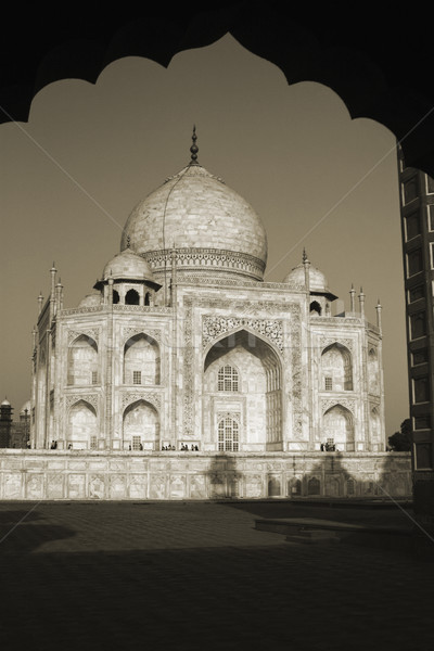 Façade mausolée Taj Mahal blanche histoire islam [[stock_photo]] © imagedb