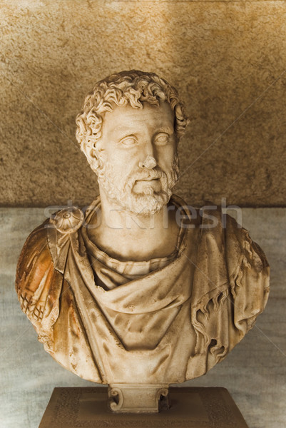 Buste museum oude Athene Griekenland muur Stockfoto © imagedb