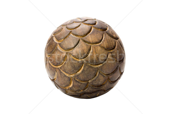 Dekorativ Holz Ball Holz Muster Stock foto © imagedb