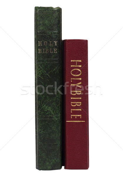 Primer plano Biblia libros verde rojo fe Foto stock © imagedb
