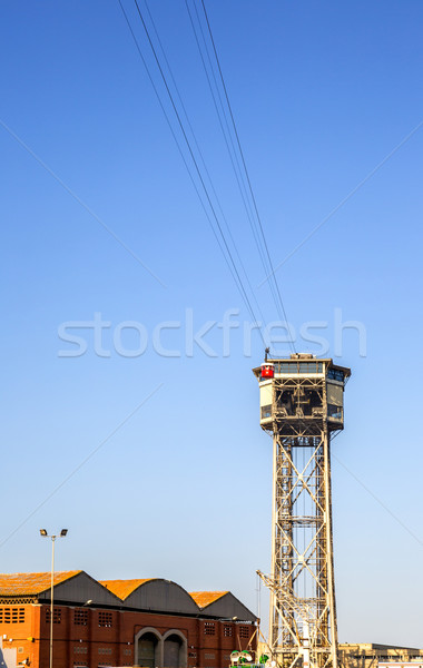 Low angle view of overhead cable car Stock photo © imagedb