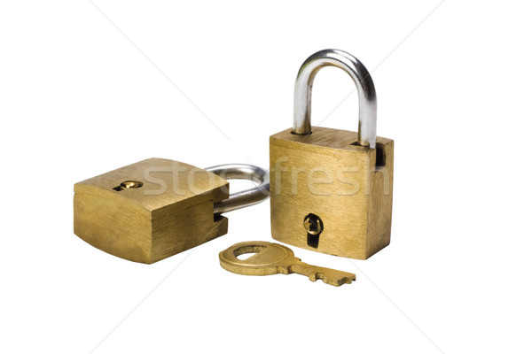 Primer plano dos seguridad bloqueo protección candado Foto stock © imagedb