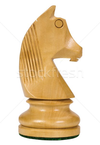 Ritter Schachfigur Holz Design Spiel Stock foto © imagedb