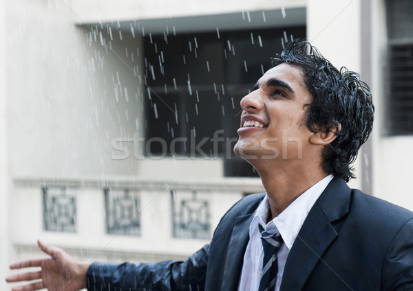 Heureux affaires pluie affaires eau [[stock_photo]] © imagedb