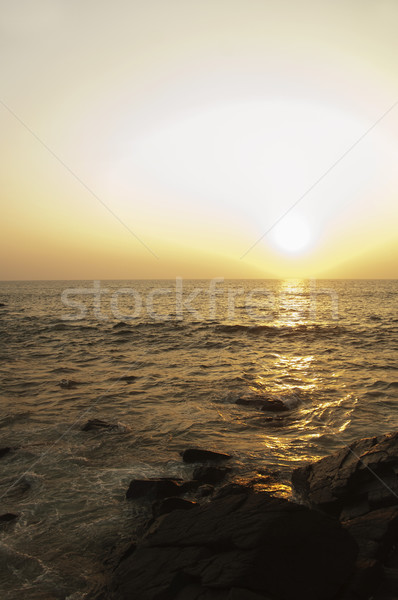 Costa tramonto goa India cielo mare Foto d'archivio © imagedb
