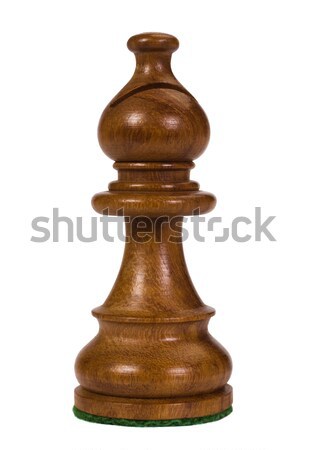 Schachfigur Holz Design Spiel weißem Hintergrund Stock foto © imagedb