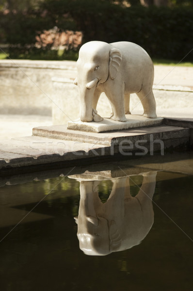 отражение слон статуя воды храма Нью-Дели Сток-фото © imagedb
