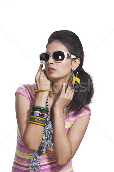 Beautiful young woman posing Stock photo © imagedb