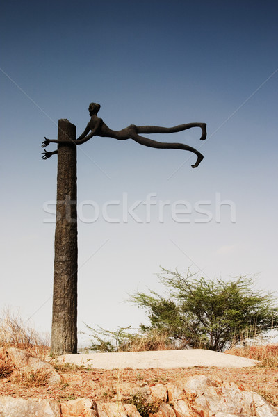 Szobor park kert öt Új-Delhi India Stock fotó © imagedb